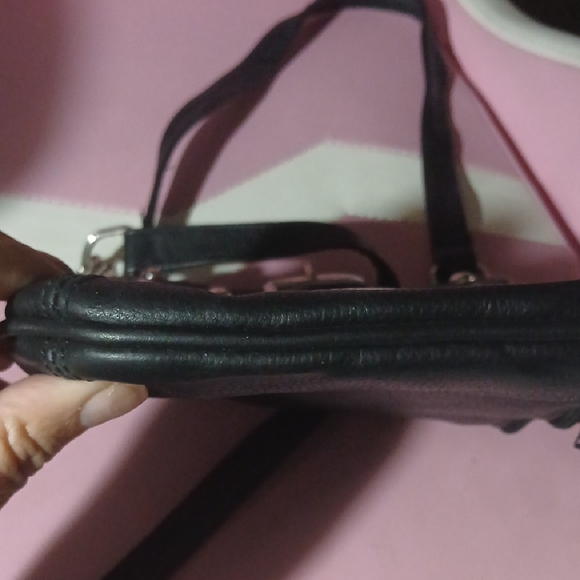 MilwaBlack Leather Crossbody Bag with Metal Accents - Picture 10 of 10